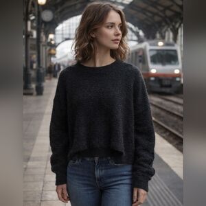 Princess Polly Charcoal Knit Sweater